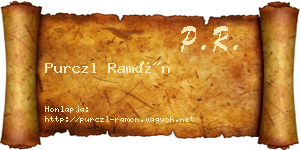 Purczl Ramón névjegykártya
